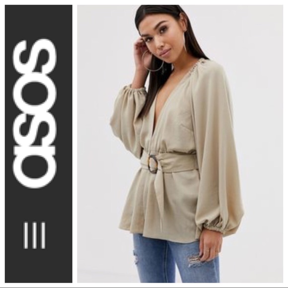 asos plunge top